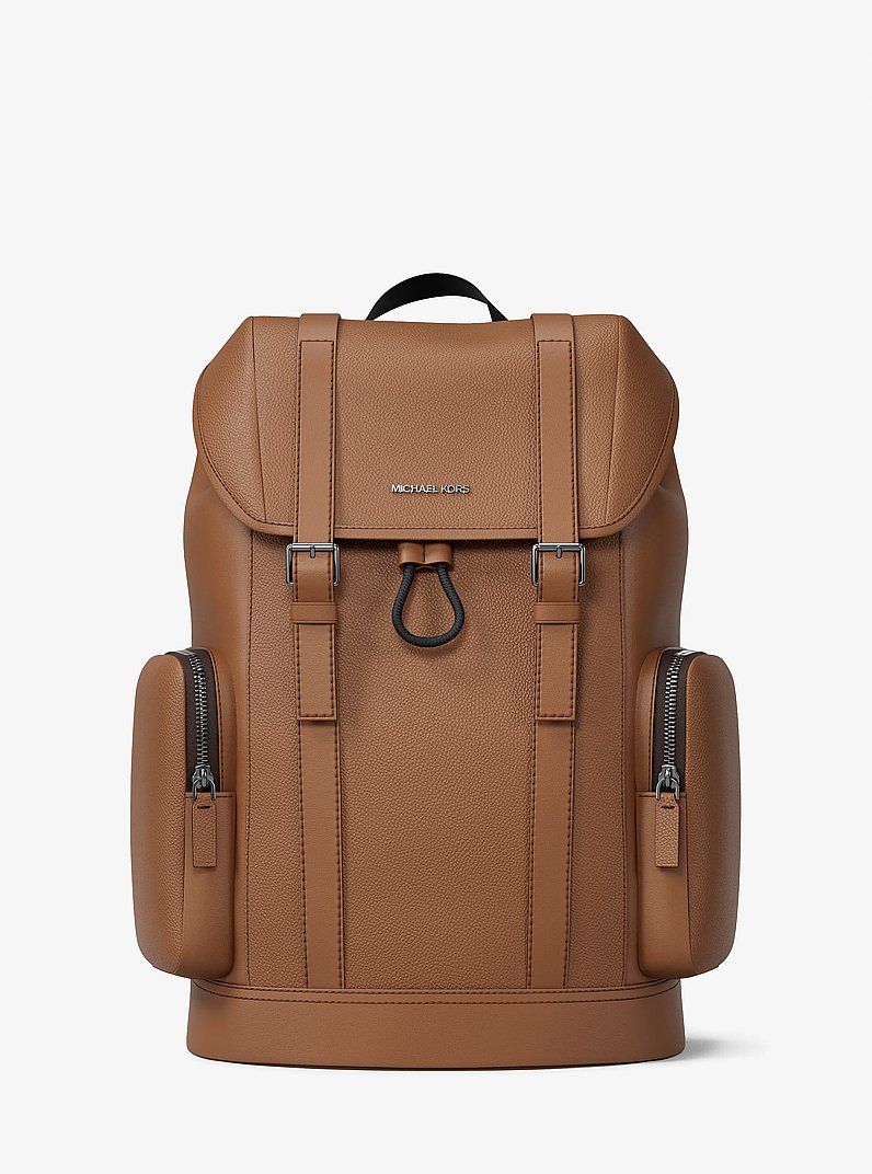 Sac &agrave; dos Cooper en cuir grain&eacute; in LUGGAGE | Michael Kors