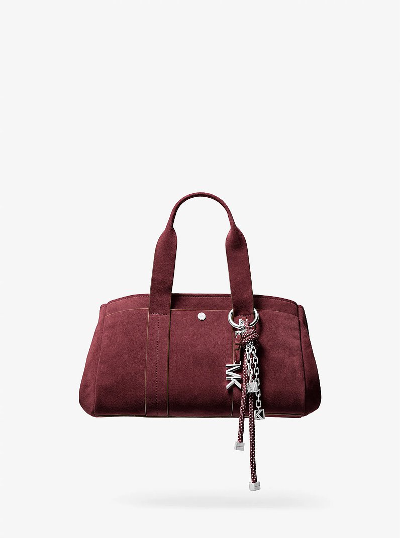 Silver-Tone and Speckled Cord Bag Charm in OXBLOOD | Michael Kors