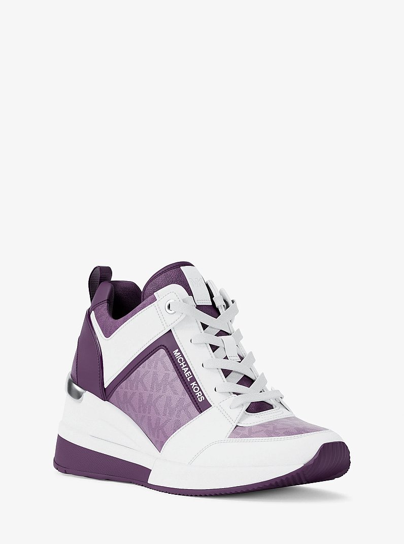 Georgie Ombr&eacute; Signature Logo Trainer in DARK PURPLE MULTI | Michael Kors