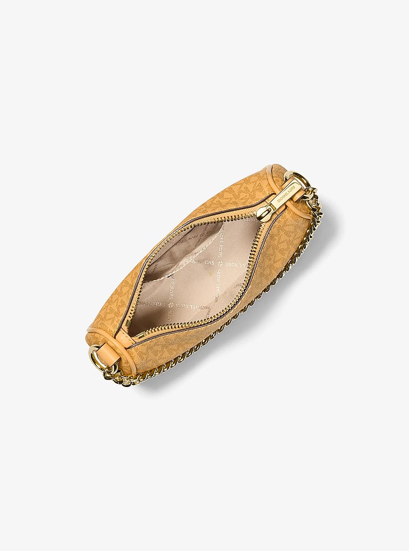 Carmela Small Signature Logo Convertible Crossbody Bag in HONEYWHEAT | Michael Kors