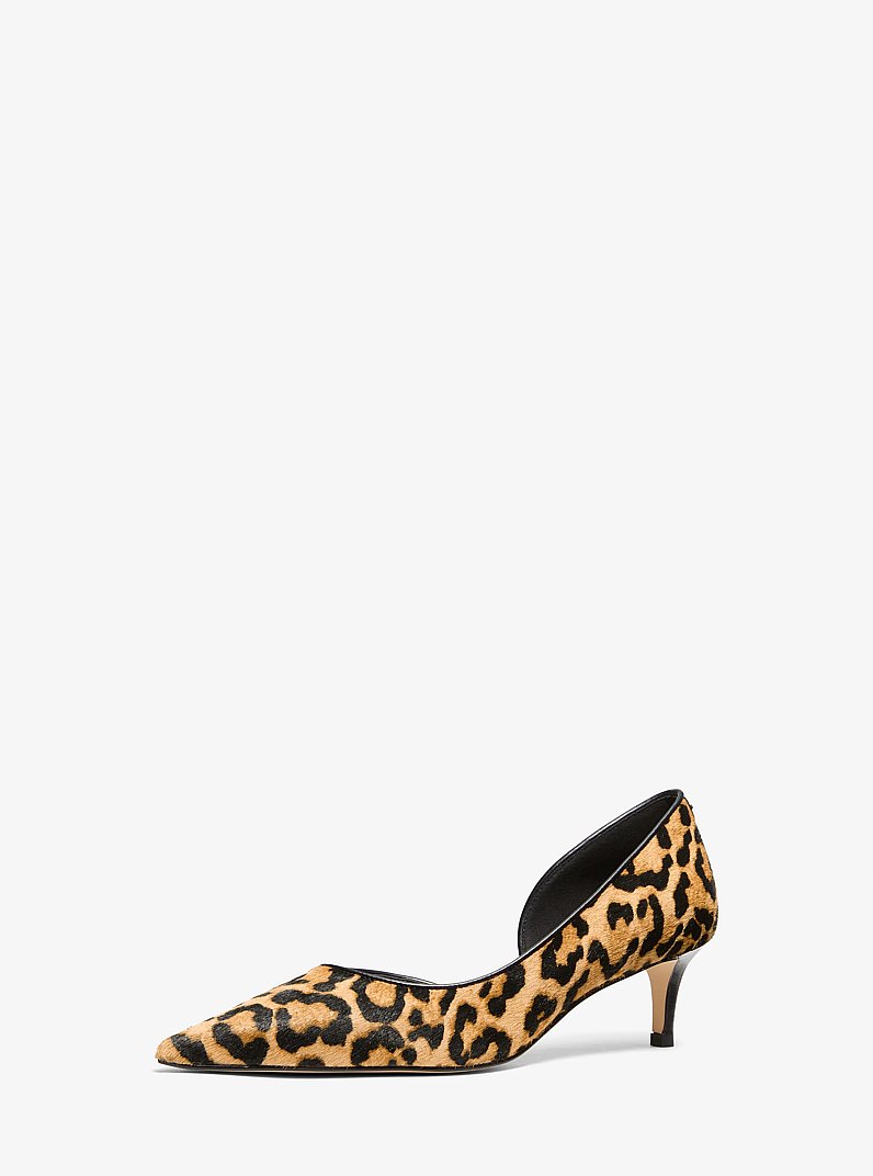 Zapato de sal&oacute;n Elyse de pelo de becerro con estampado de leopardo in CAL&Eacute;NDULA | Michael Kors