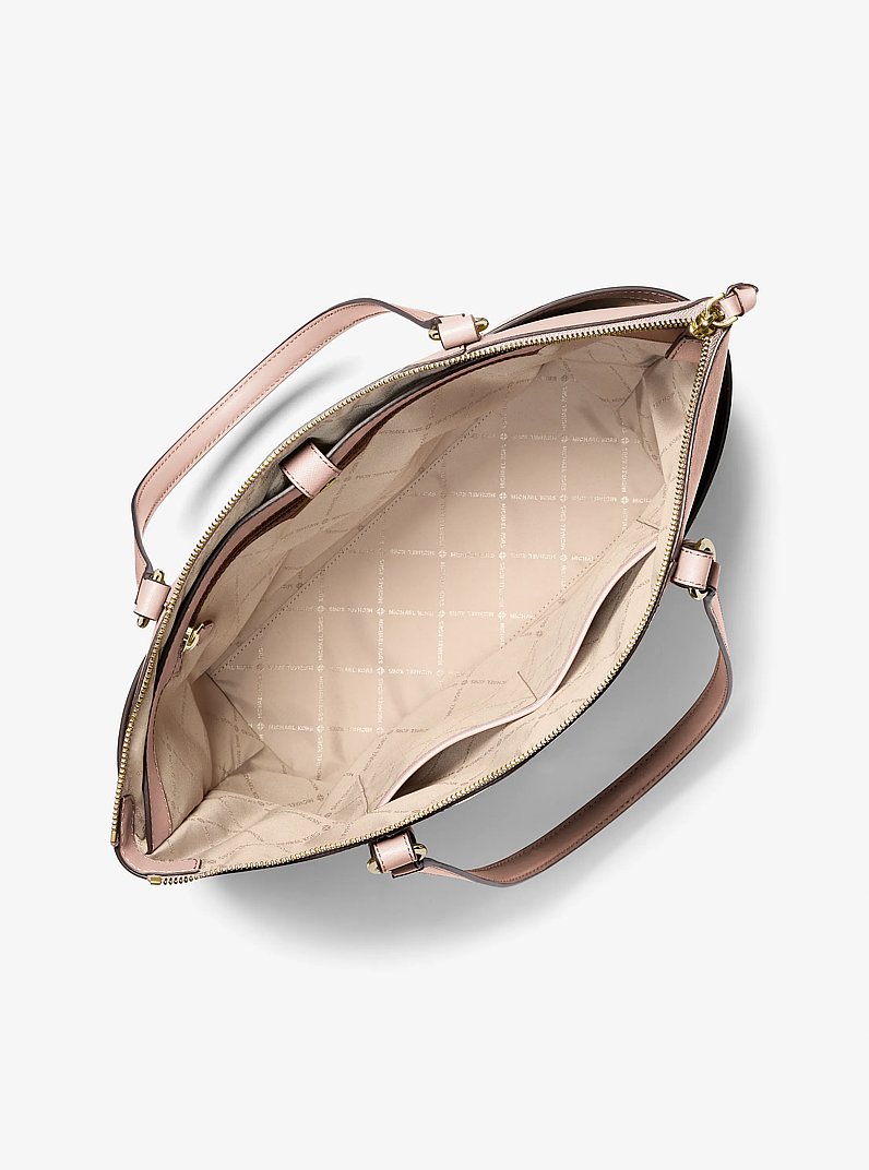 Sullivan Large Saffiano Leather Top-Zip Tote Bag in SOFT PINK | Michael Kors
