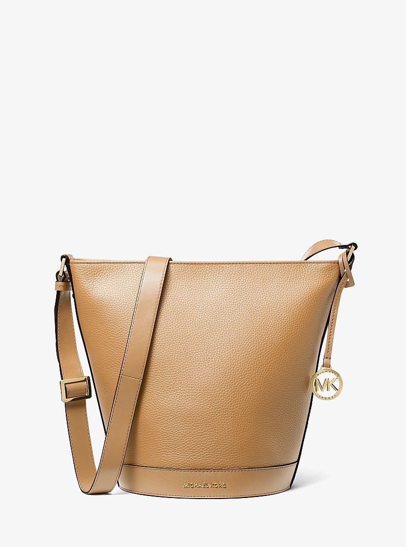 Townsend Medium Pebbled Leather Messenger Bag in CAMEL | Michael Kors