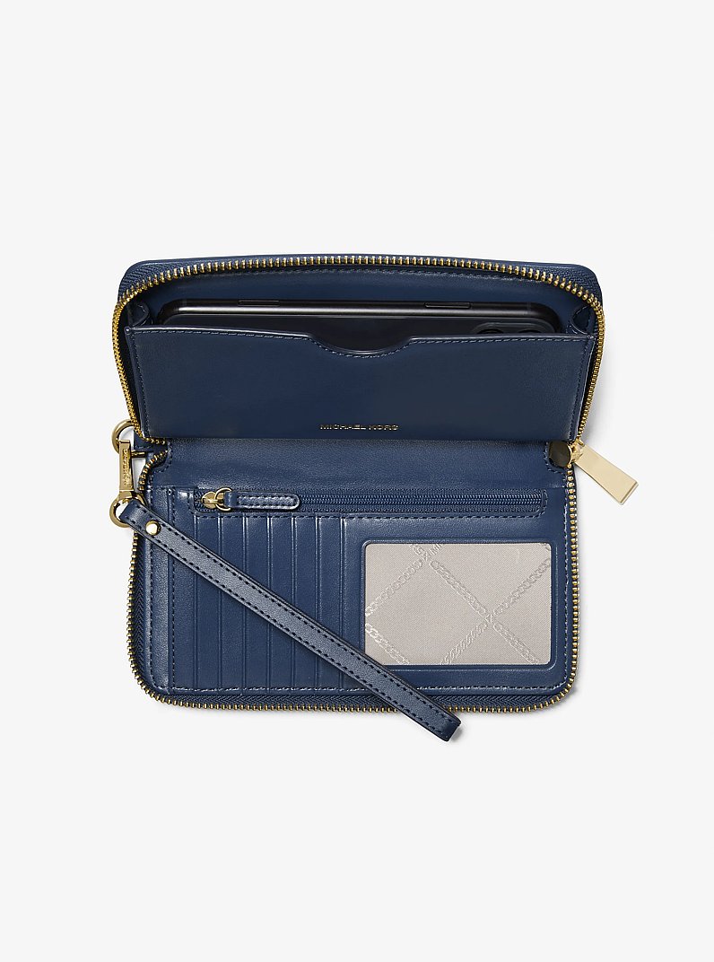 Jet Set Large Nylon Smartphone Wristlet in NAVY | Michael Kors