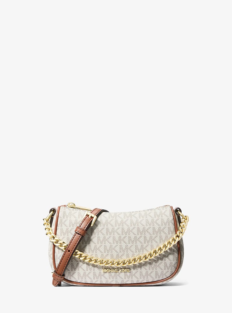 Petit sac &agrave; bandouli&egrave;re convertible Carmela &agrave; logo Signature in VANILLE | Michael Kors