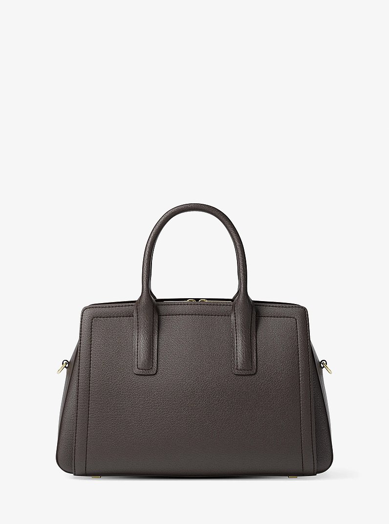 Laila Medium Leather Satchel in CHOCOLATE | Michael Kors