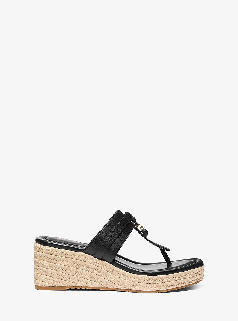 Zoe Wedge Sandal in BLACK | Michael Kors