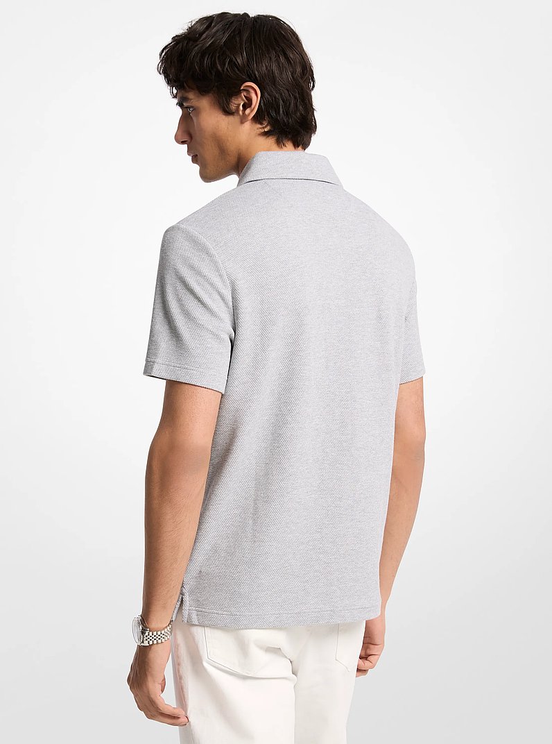Polo en coton extensible in GRIS PIERRE | Michael Kors