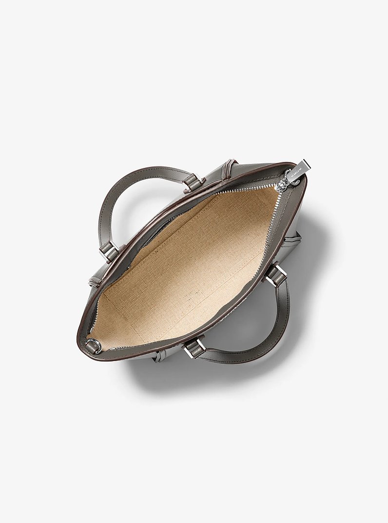 Taryn Small Leather Convertible Crossbody Bag in SLATE | Michael Kors