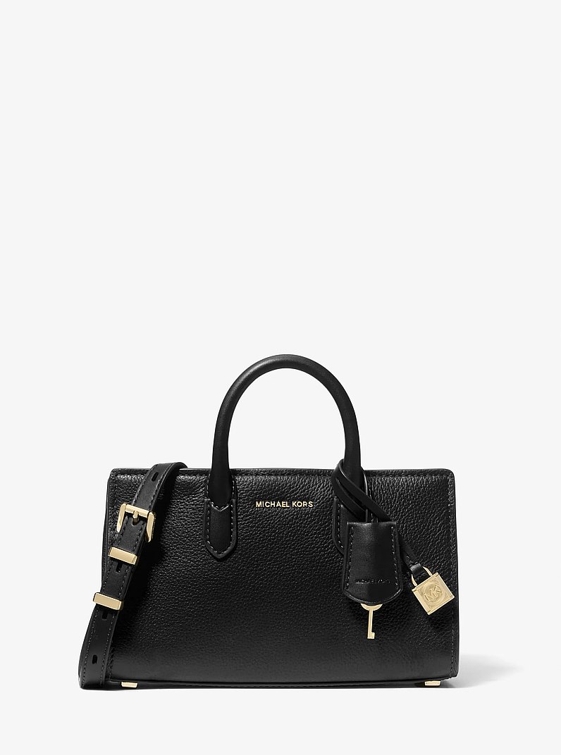 Scarlett Extra-Small Leather Crossbody Bag in BLACK | Michael Kors