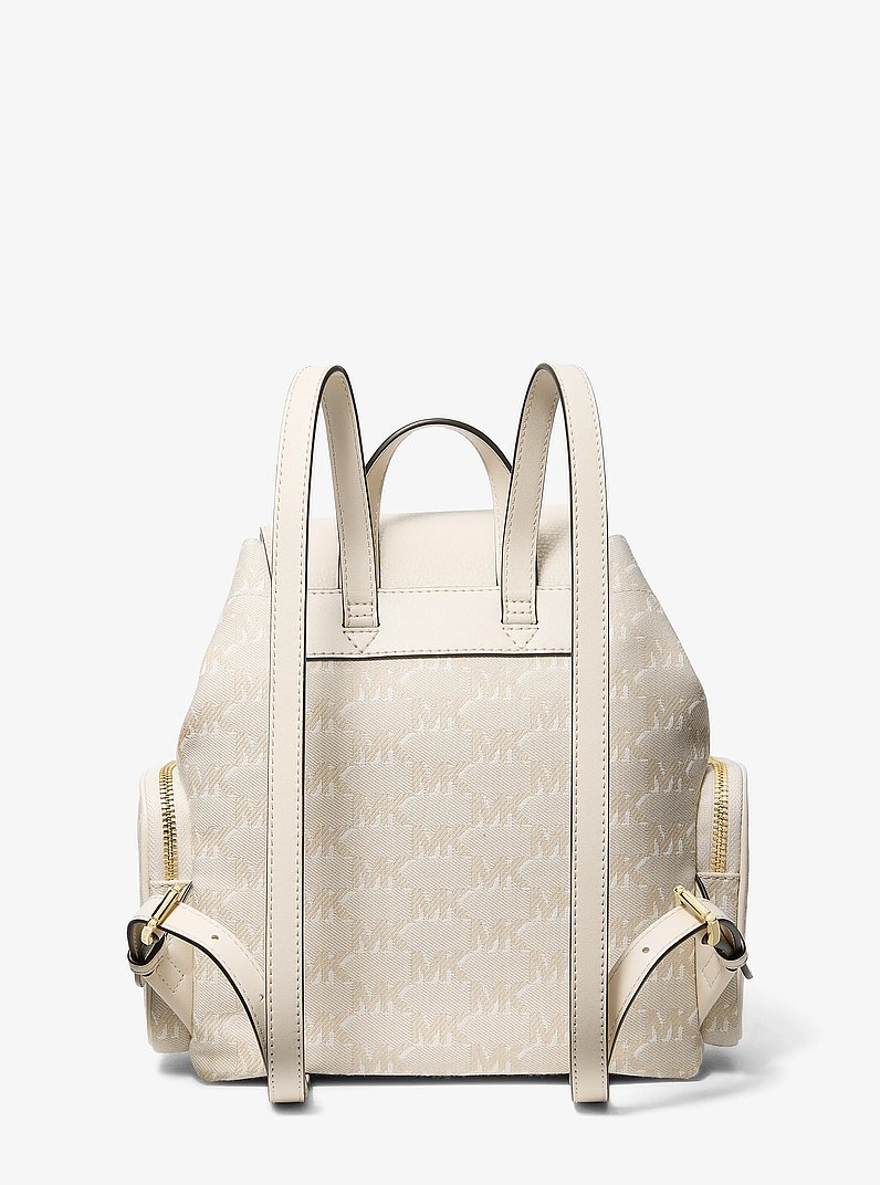 Petit sac &agrave; dos cargo Merritt en jacquard &agrave; logo in CR&Egrave;ME L&Eacute;GER | Michael Kors