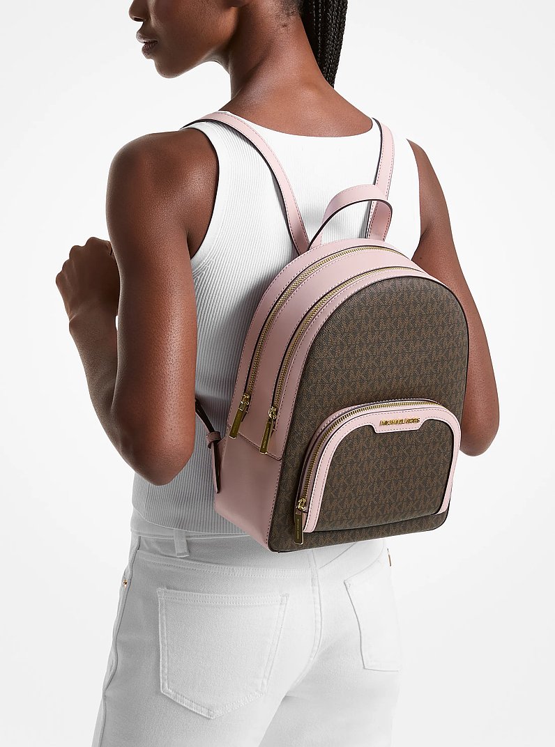 Jaycee Medium Logo Backpack in POWDER BLUSH | Michael Kors