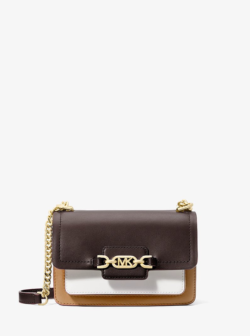 Heather Extra-Small Color-Block Leather Crossbody Bag