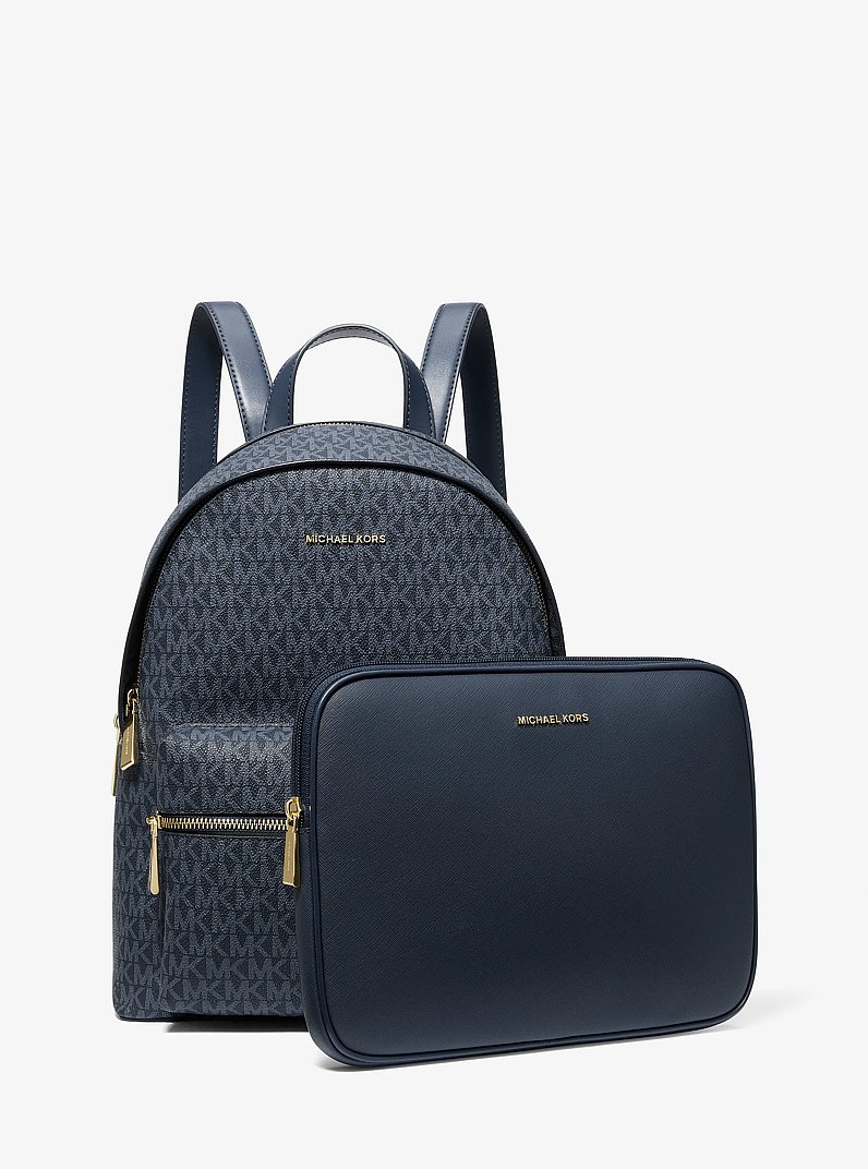 Mochila Sally 2 en 1 mediana con logotipo in AZUL OSCURO/AZUL P&Aacute;LIDO | Michael Kors