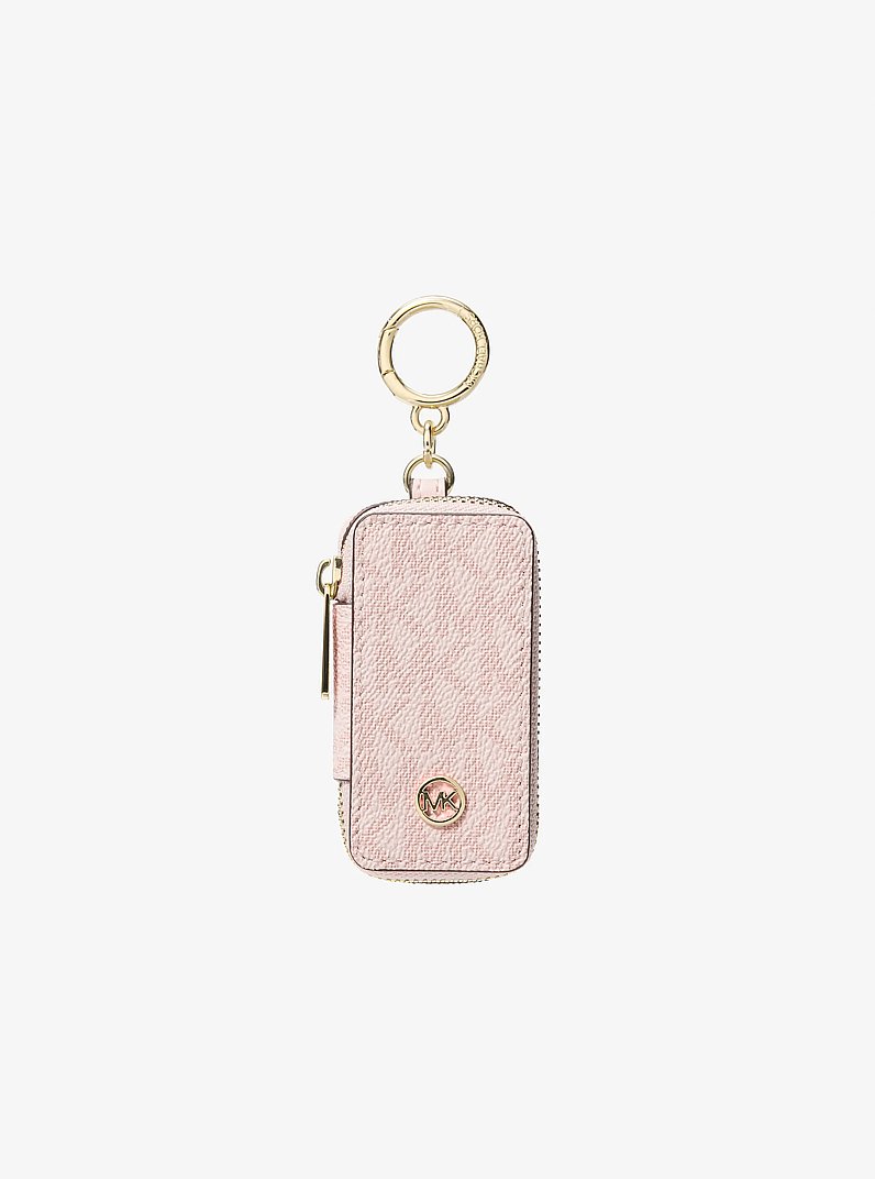 Jet Set Travel Signature Logo Bag Charm in POWDER BLUSH | Michael Kors