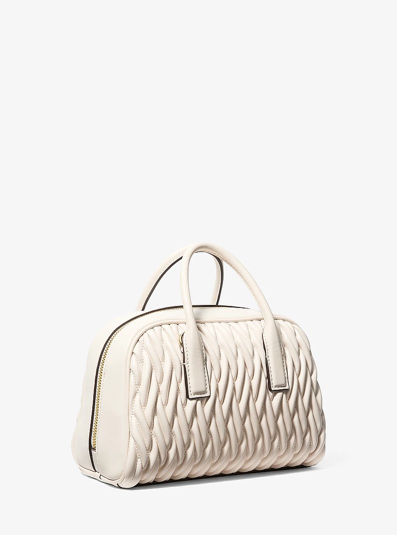 Ashton Small Matelass&eacute; Messenger Bag in LT CREAM | Michael Kors