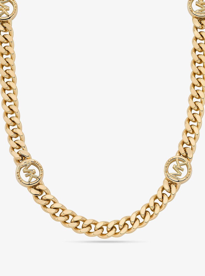 Logo Curb Link Necklace in GOLD | Michael Kors