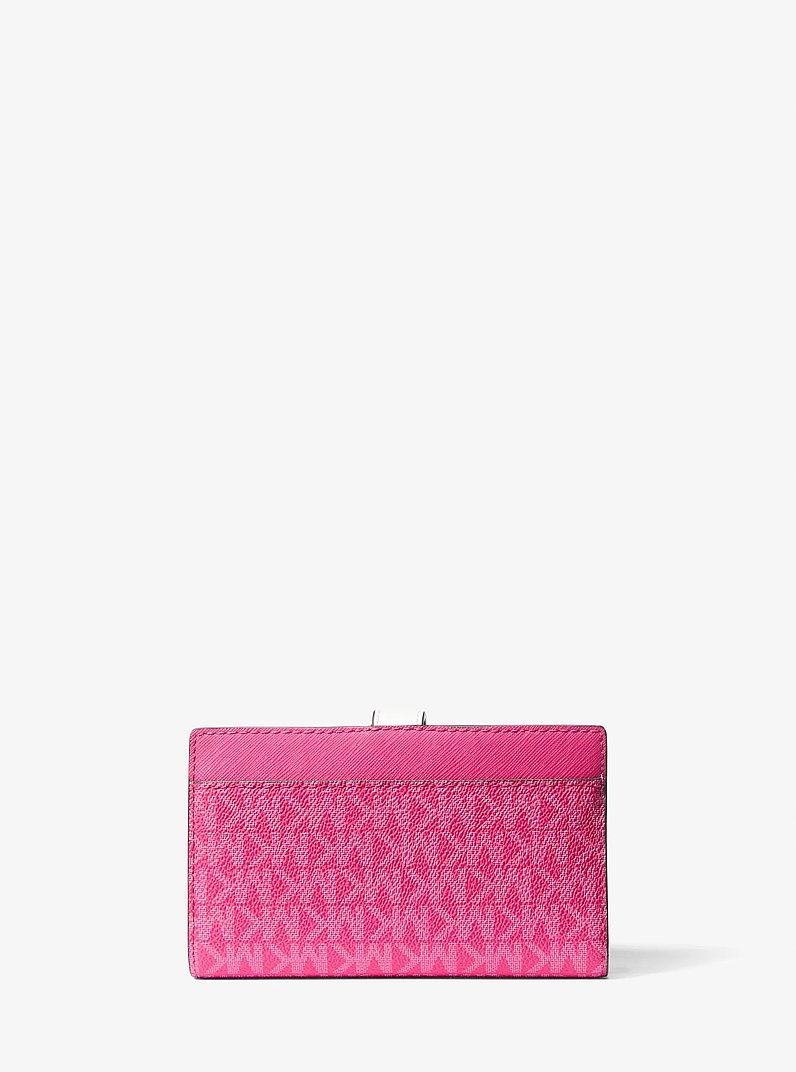 Greenwich Medium Signature Logo Wallet in DRAGONFRUIT | Michael Kors