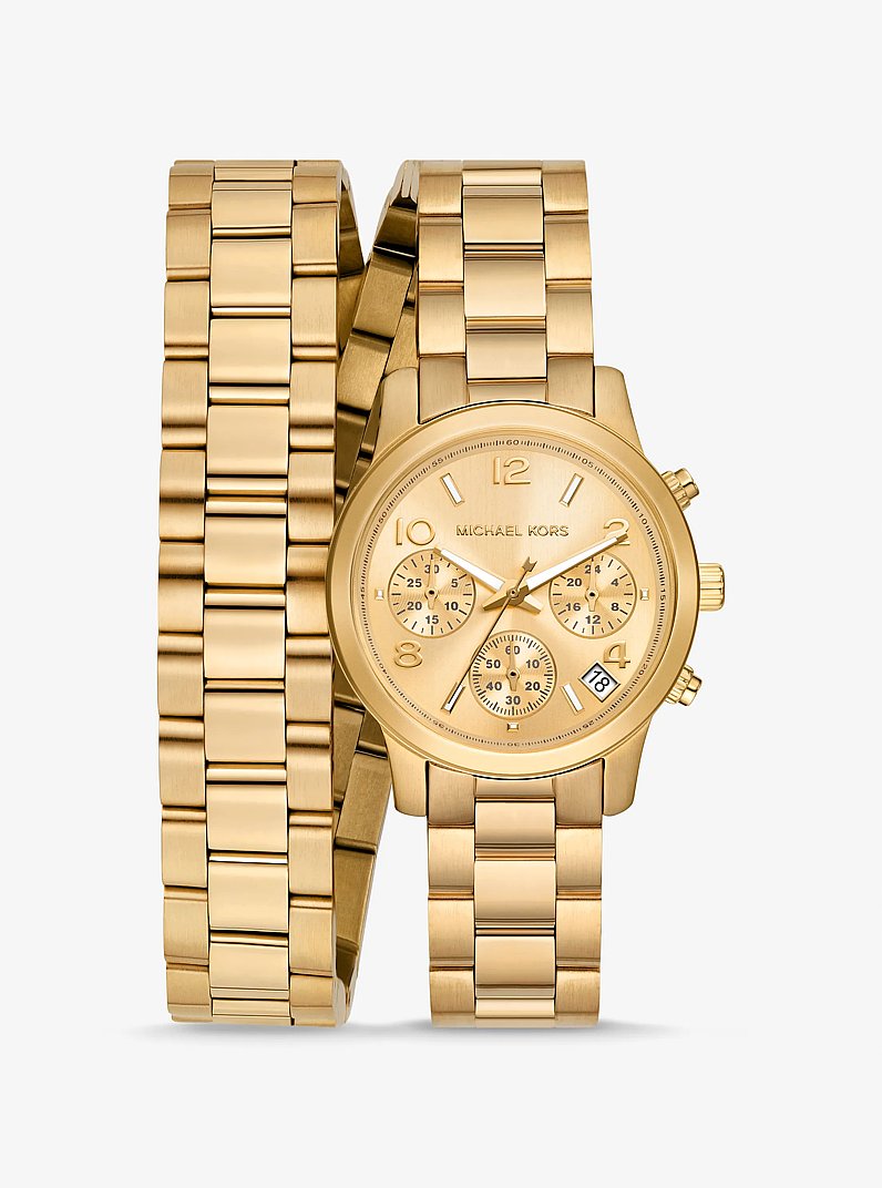 Runway Gold-Tone Wrap Watch in GOLD | Michael Kors