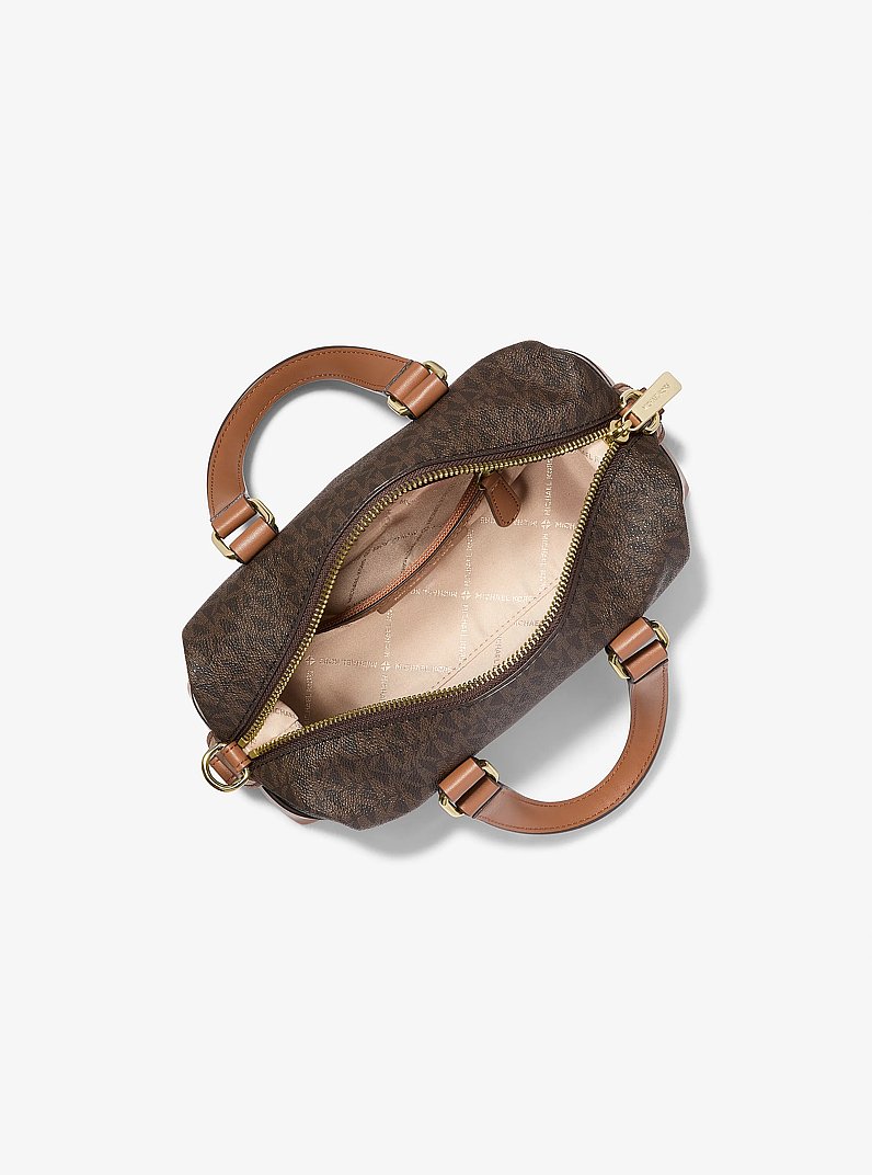 Teddi Extra-Small Signature Logo Slouchy Crossbody Bag in BRN/ACORN | Michael Kors