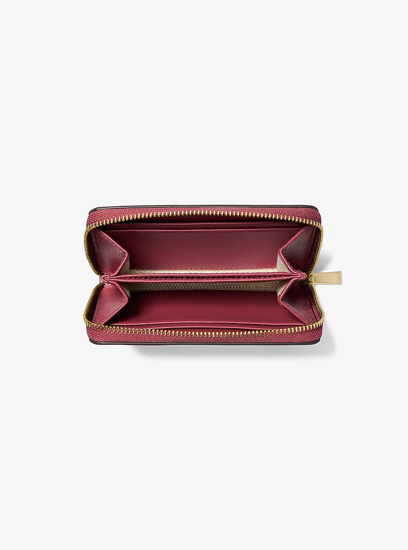 Jet Set Small Leather Wallet in DEEP RED | Michael Kors