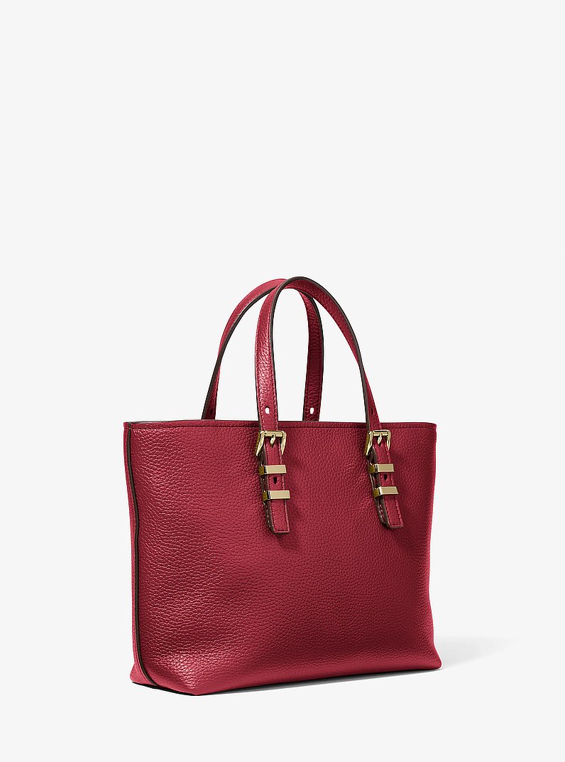 Crossbodytas Quinn van getrommeld leer, klein en aanpasbaar. in DIEPROOD | Michael Kors