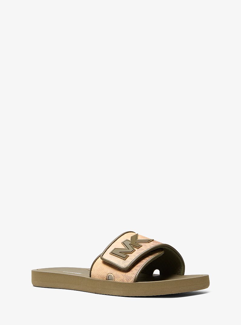 Palmer Ombré Signature Logo Slide Sandal in OLIVE COMBO  display picture 3