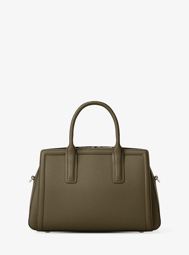 Sac Laila de taille moyenne en cuir in LODEN | Michael Kors
