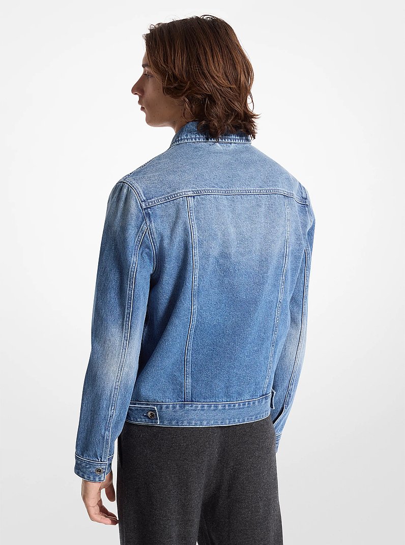 Veste de camionneur en denim in BOIS DE GR&Egrave;VE | Michael Kors