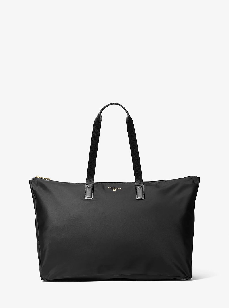 Jet Set Travel Large 2-in-1 Nylon Gabardine Tote Bag in BLACK | Michael Kors