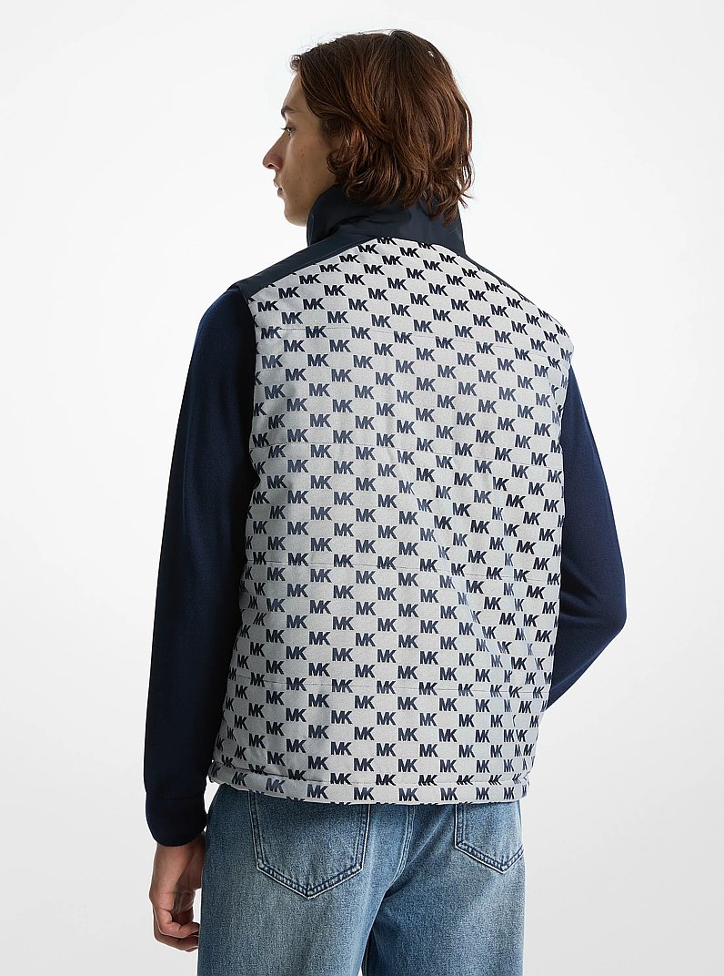 Chaleco acolchado con logotipo in AZUL MEDIANOCHE | Michael Kors
