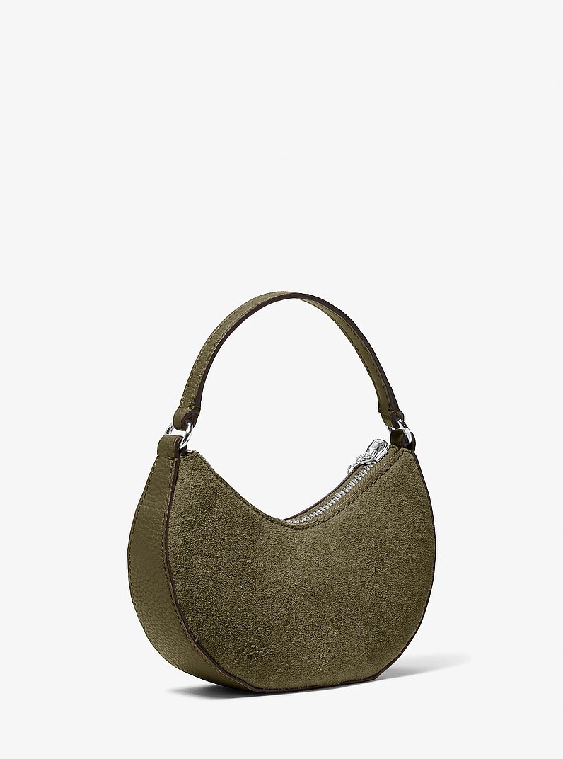 Roey Extra-Small Convertible Crescent Crossbody Bag in OLIVE | Michael Kors