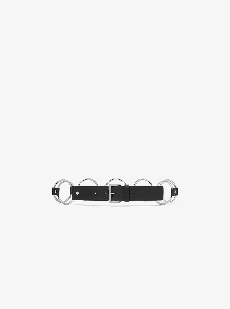 Ring Belt in BLACK/SILVER | Michael Kors