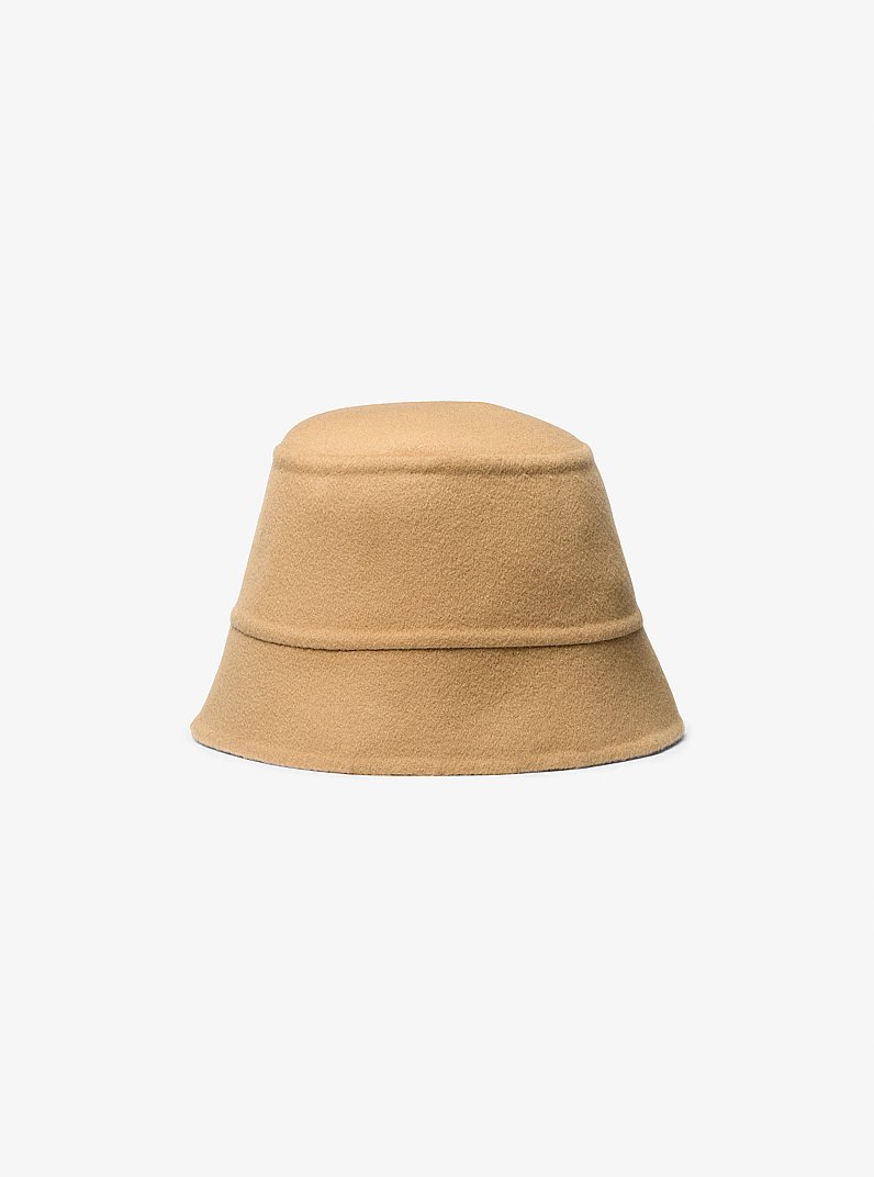 Wool Melton Bucket Hat in CAPPUCCINO | Michael Kors