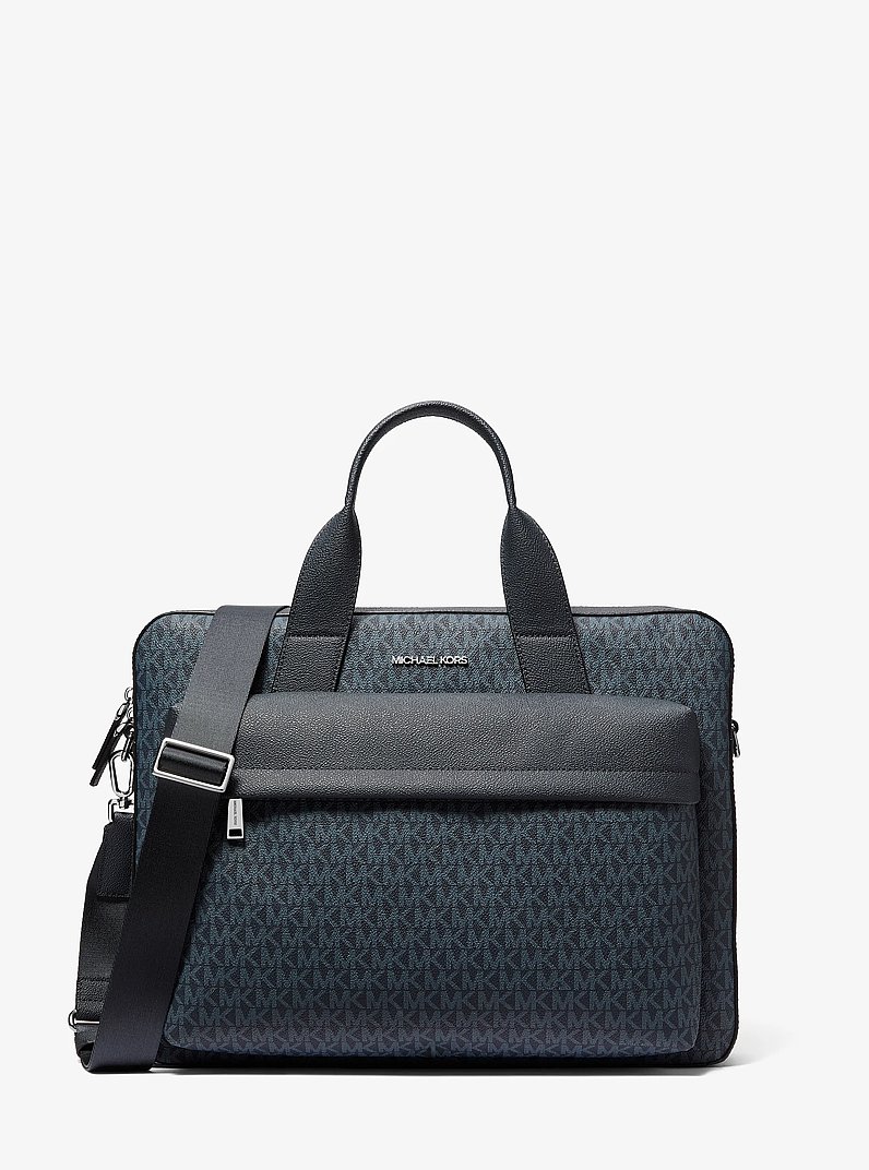Mallette Pacey avec poche de taille moyenne &agrave; logo Signature in AMIRAL/BLEU P&Acirc;LE | Michael Kors