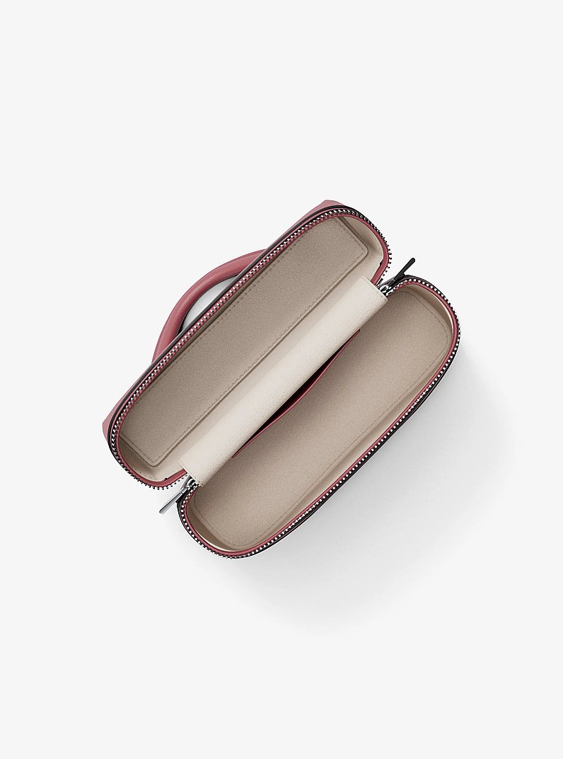 Tr&egrave;s petit sac &agrave; bandouli&egrave;re Jana en cuir in BOIS DE ROSE | Michael Kors