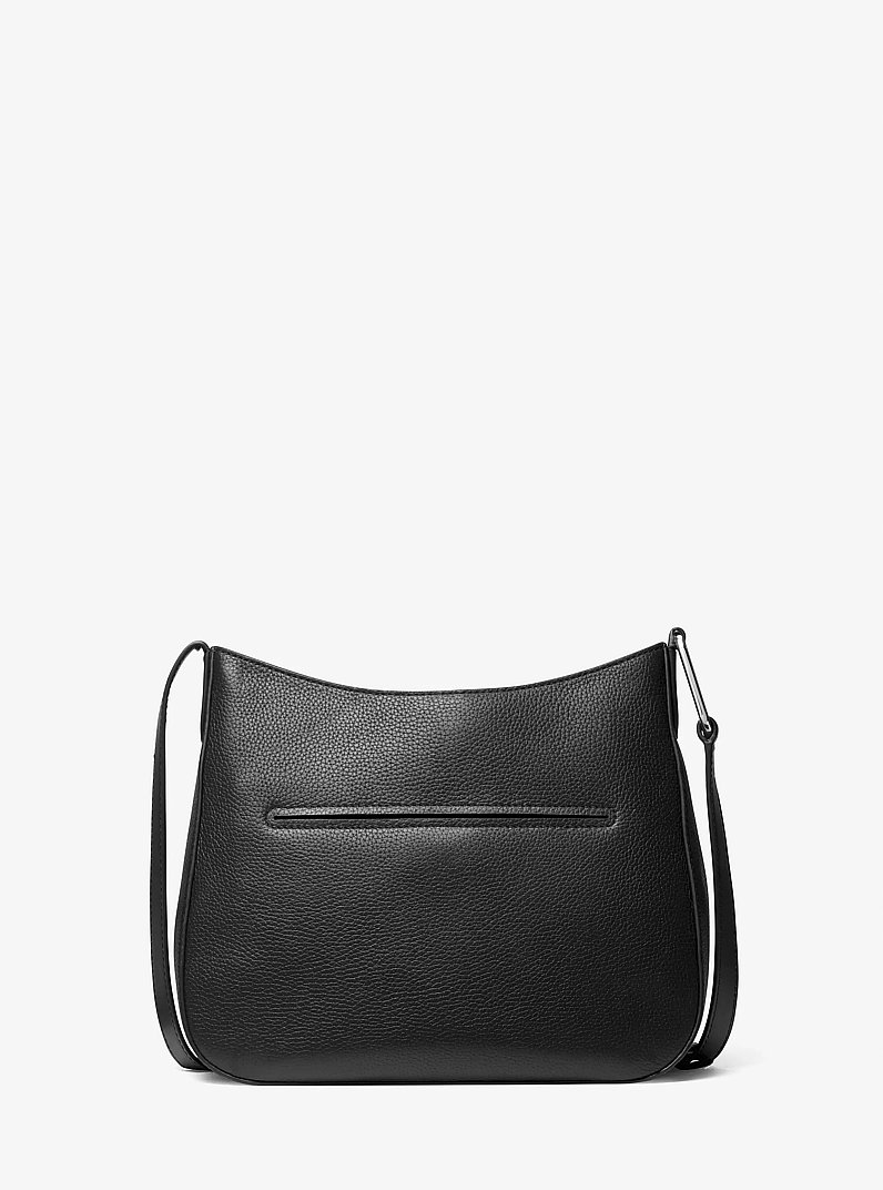 Kensington Large Pebbled Leather Crossbody Bag in BLACK | Michael Kors