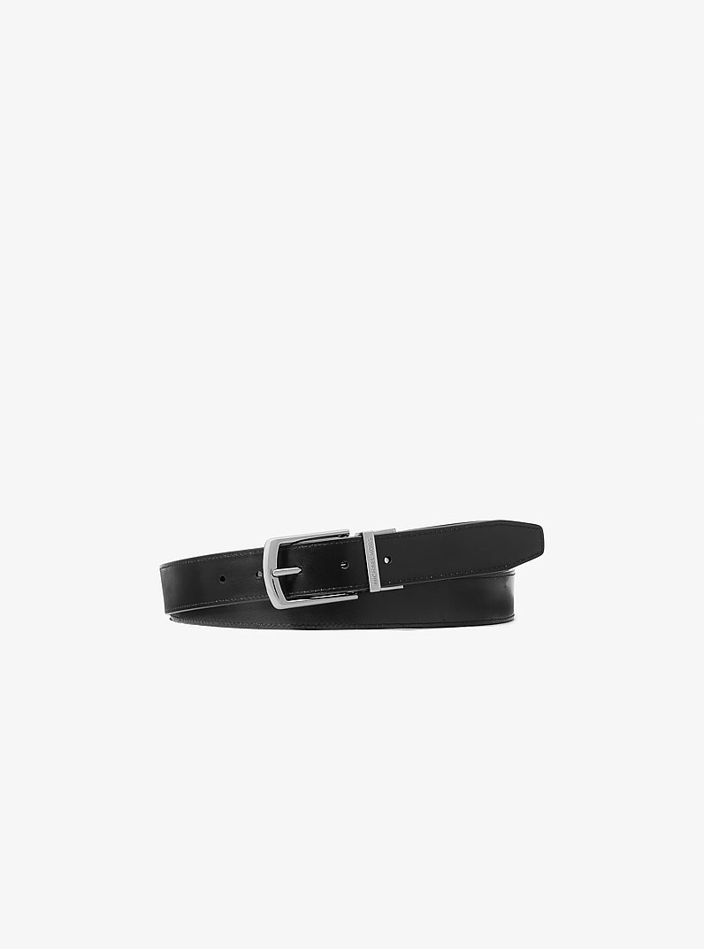 Ceinture r&eacute;versible en cuir et &agrave; fini gaufr&eacute; &agrave; motif de serpent in BOGUE | Michael Kors