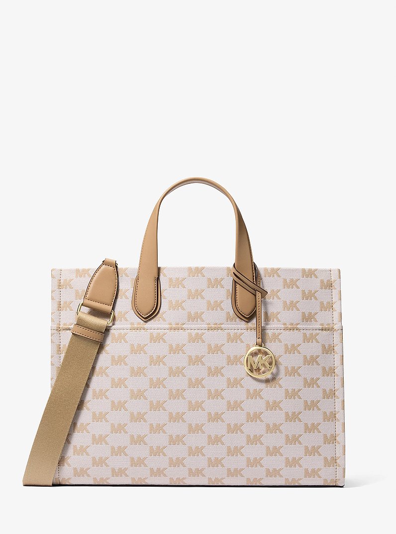 Shopper Gigi Large aus Jacquard mit Logomuster in KHAKI | Michael Kors