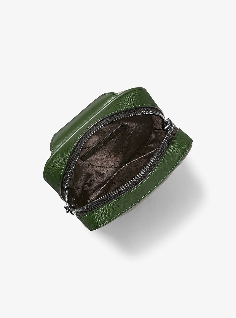 Cooper Medium Leather Sling Bag in AMAZON GREEN | Michael Kors