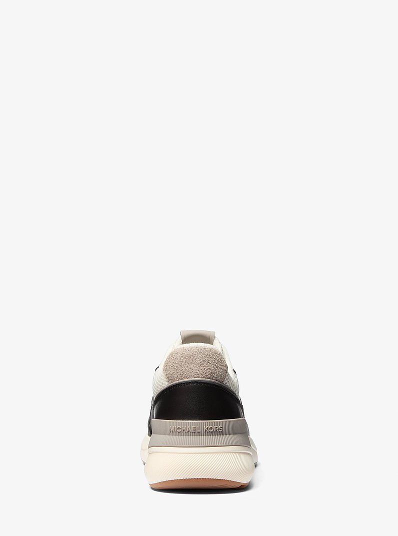 Trevor Mixed-Media Trainer in BLACK COMBO | Michael Kors