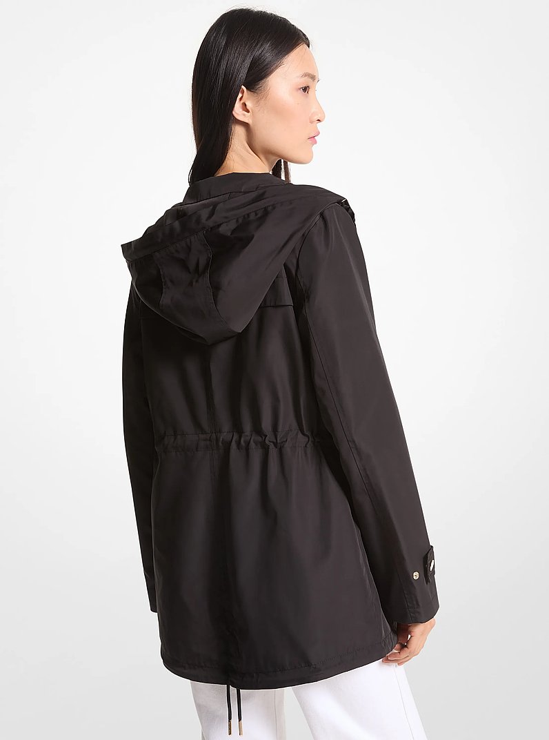 Woven Hooded Anorak in BLACK - Sale | Michael Kors [US]
