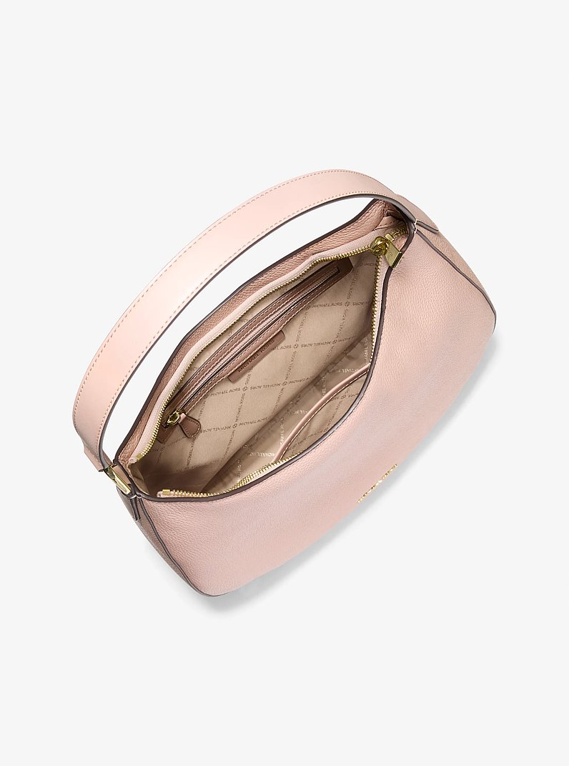 Kensington Large Pebbled Leather Hobo Shoulder Bag in SOFT PINK | Michael Kors