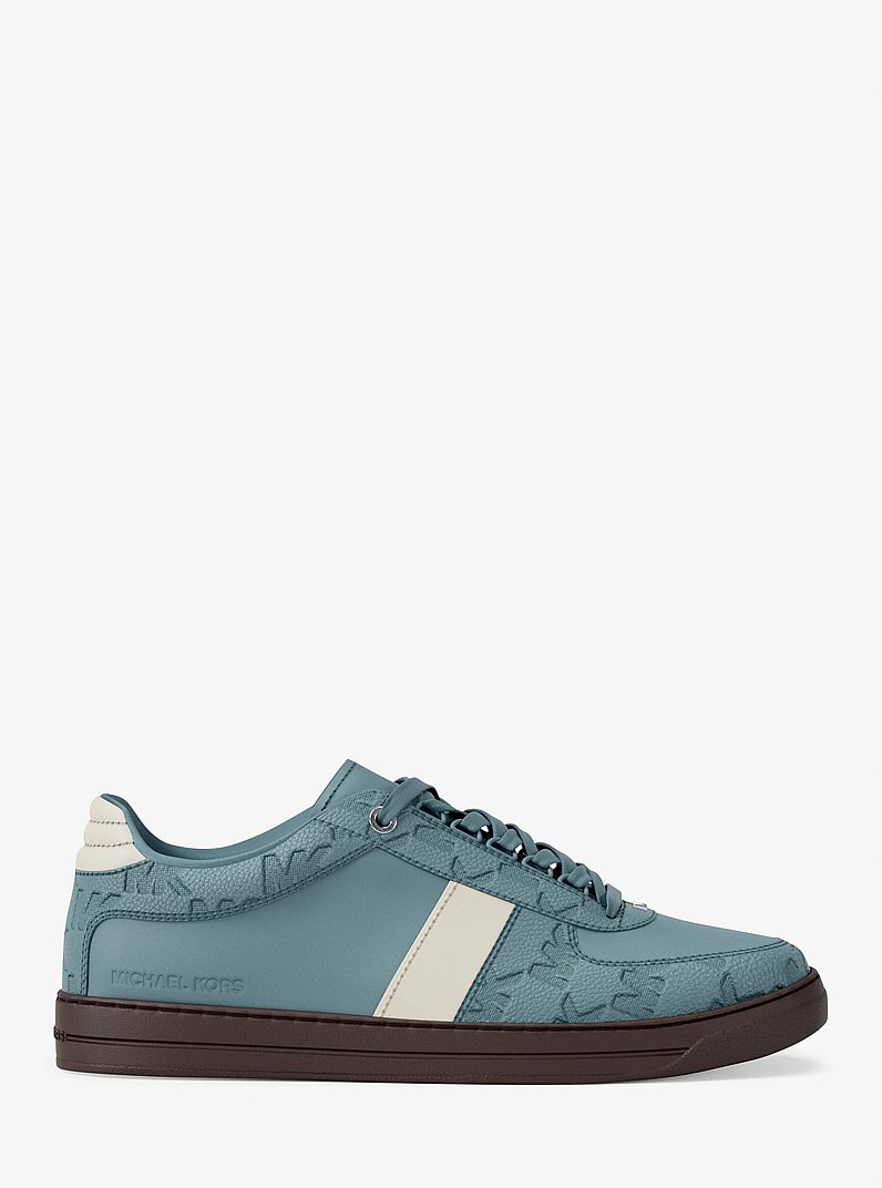 Brady Logo Embossed Leather Sneaker in CHAMBRAY | Michael Kors
