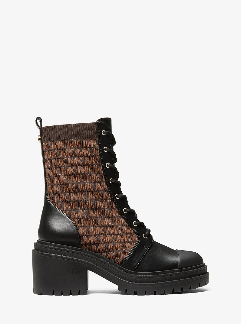 Hanley Logo Knit Boot in BROWN MULTI | Michael Kors