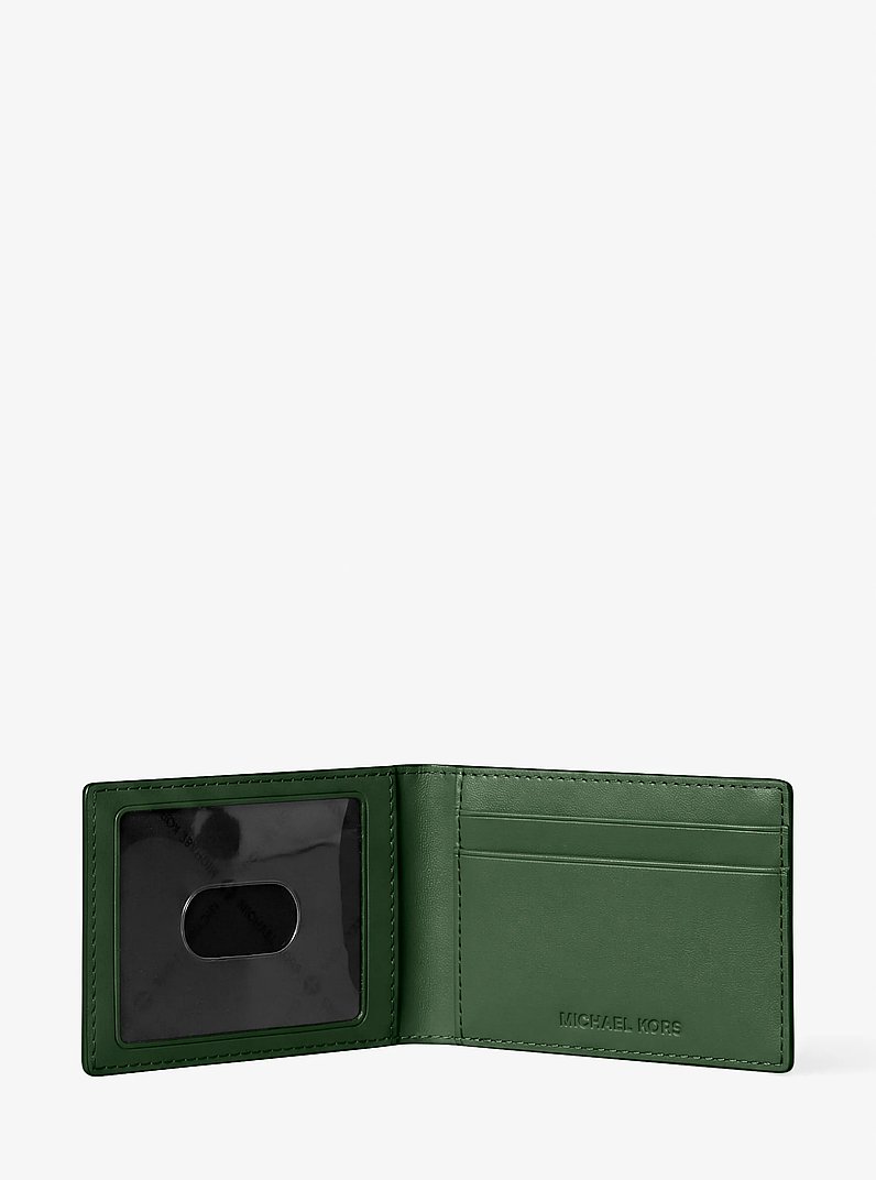 Cooper Saffiano Leather Billfold Wallet With Passcase in AMAZON GREEN | Michael Kors