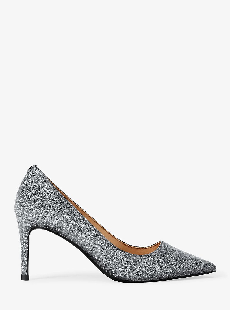 Pumps Alina aus Leder mit Glitzer in MATTGRAU | Michael Kors