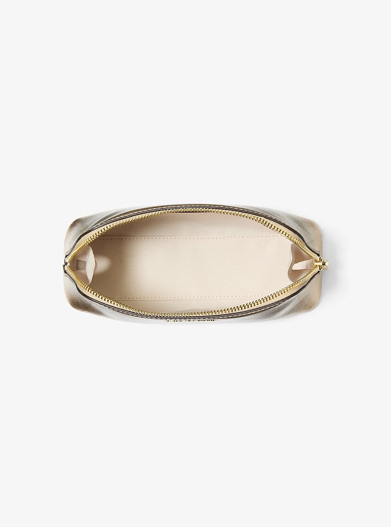 Jet Set Medium Metallic Leather Travel Kit in PALE GOLD | Michael Kors