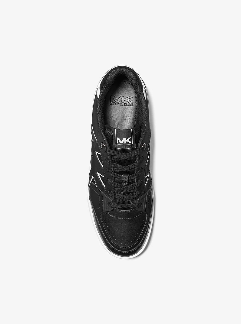 Rebel Leather Sneaker in BLACK | Michael Kors