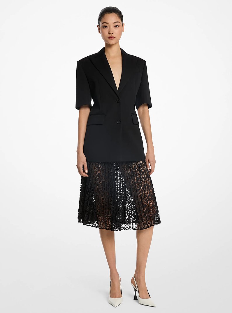 Chaqueta de manga corta de mezcla de algod&oacute;n in NEGRO | Michael Kors